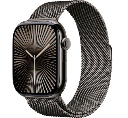 Умные часы Apple Watch Series 10 46mm Slate Titanium Case with Slate Milanese Loop (M/L)