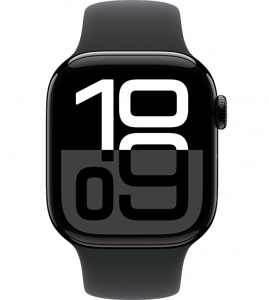 Умные часы Apple Watch Series 10 42mm Jet Black Aluminum Case with Black Sport Band (M/L)
