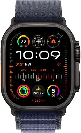 Умные часы Apple Watch Ultra 2 2024 49mm Black Titanium Case with Navy Alpine Loop (M)
