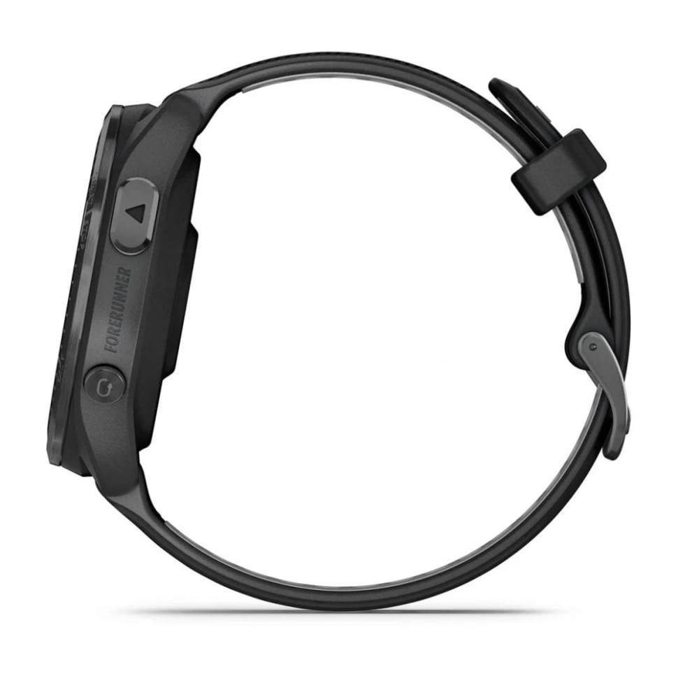 Умные часы Garmin Forerunner 965 Carbon Gray DLC Titanium Bezel with Black Case and Black/Powder Gray Silicone Band (010-02809-10)