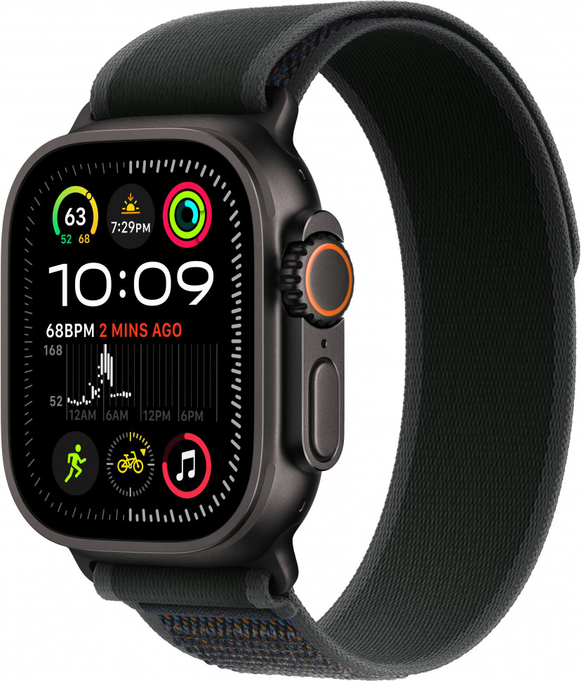 Умные часы Apple Watch Ultra 2 2024 49mm Black Titanium Case with Black Trail Loop (S/M)