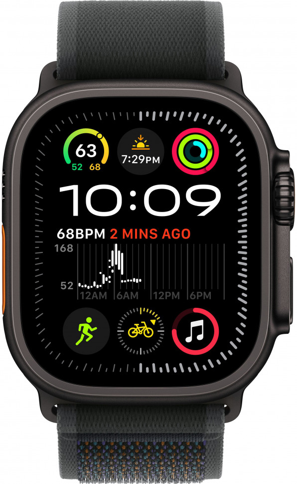 Умные часы Apple Watch Ultra 2 2024 49mm Black Titanium Case with Black Trail Loop (S/M)