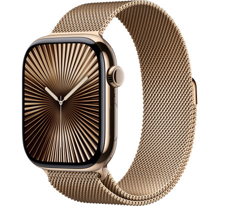 Умные часы Apple Watch Series 10 46mm Gold Titanium Case with Gold Milanese Loop (M/L)