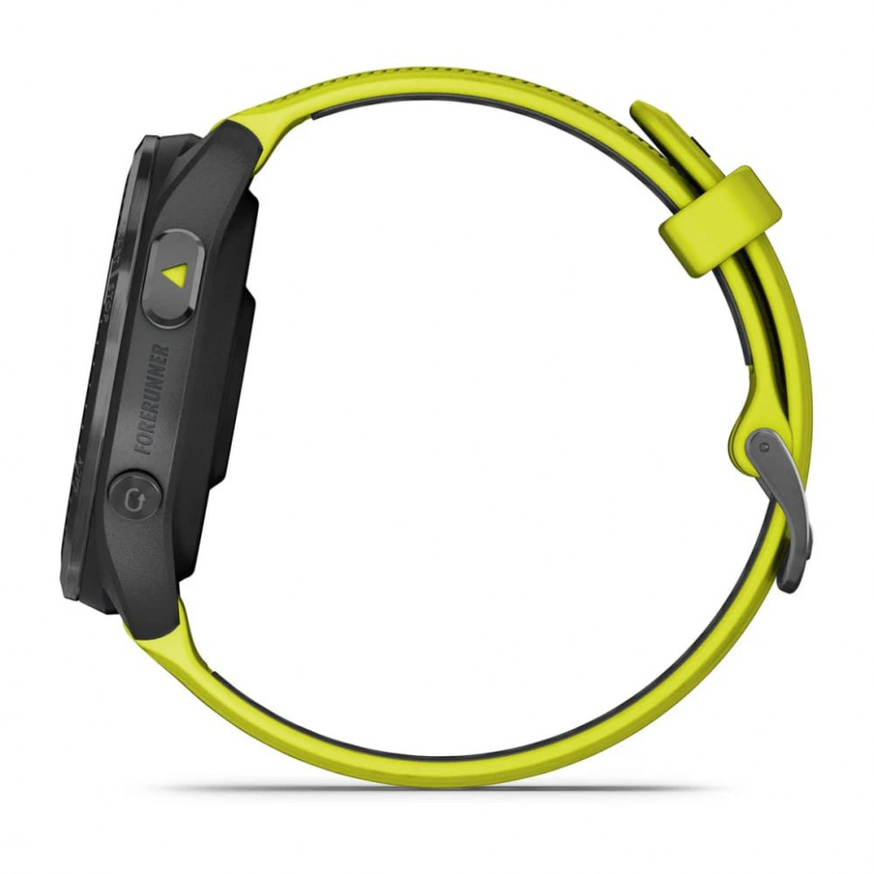 Умные часы Garmin Forerunner 965 Carbon Gray DLC Titanium Bezel with Black Case and Amp Yellow/Black Silicone Band (010-02809-12)