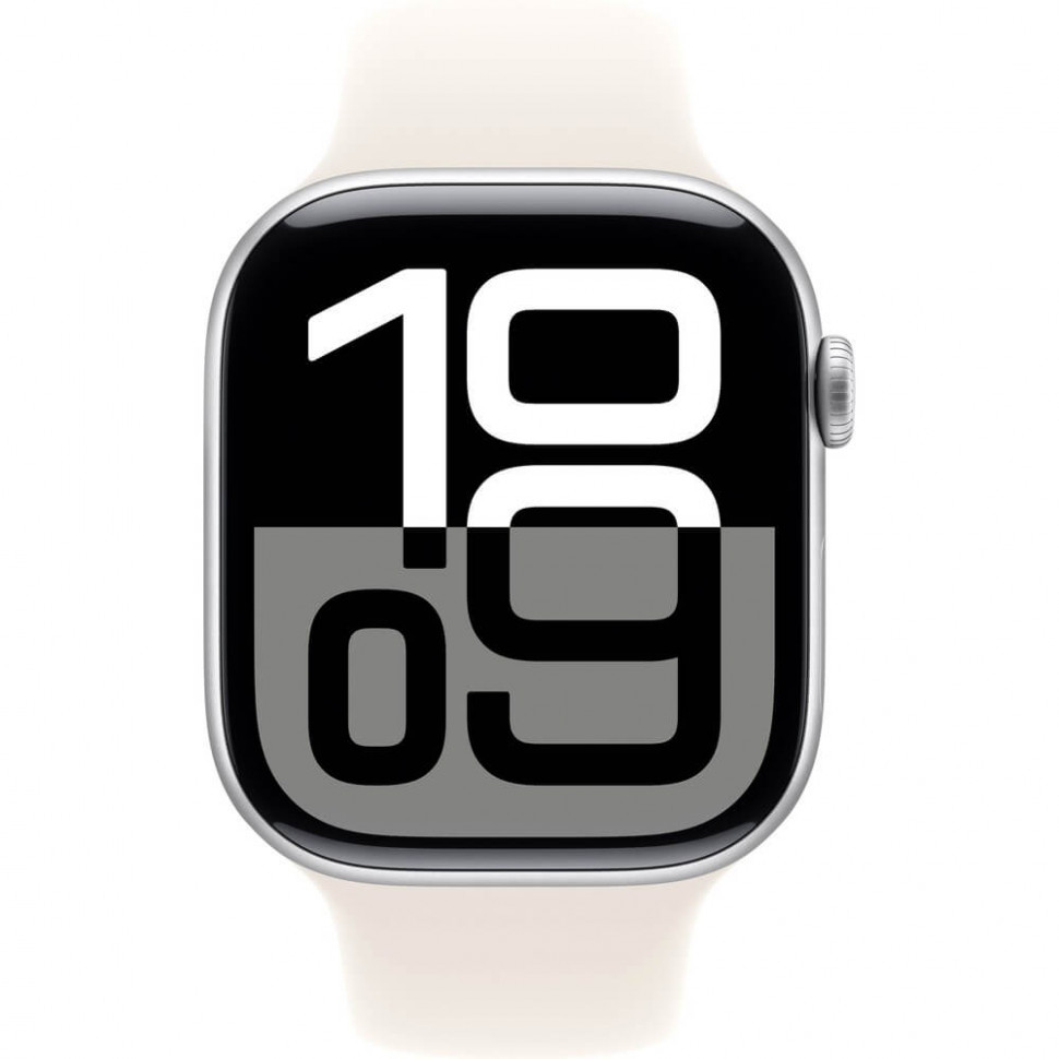 Умные часы Apple Watch Series 10 46mm Silver Aluminum Case with Starlight Sport Band (M/L)