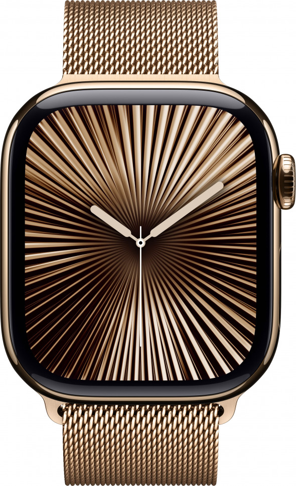 Умные часы Apple Watch Series 10 42mm Gold Titanium Case with Gold Milanese Loop