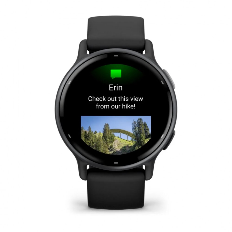 Умные часы Garmin Vivoactive 5 Slate Aluminum Bezel with Black Case and Silicone Band (010-02862-10)