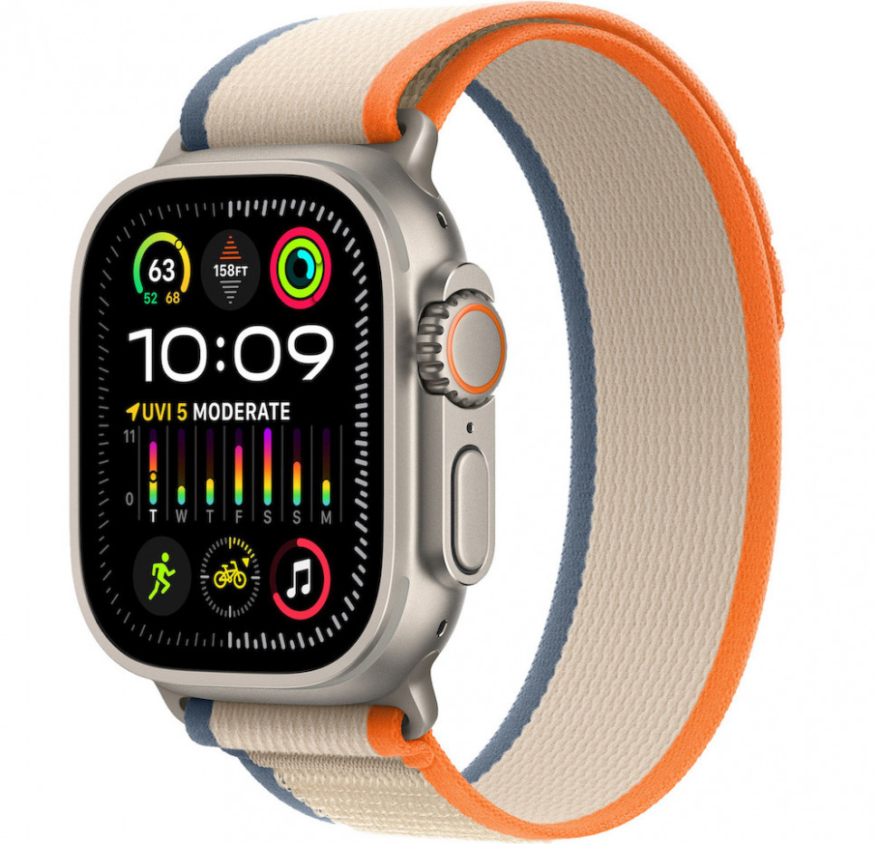 Умные часы Apple Watch Ultra 2 49mm Titanium Case with Orange/Beige Trail Loop (M/L)