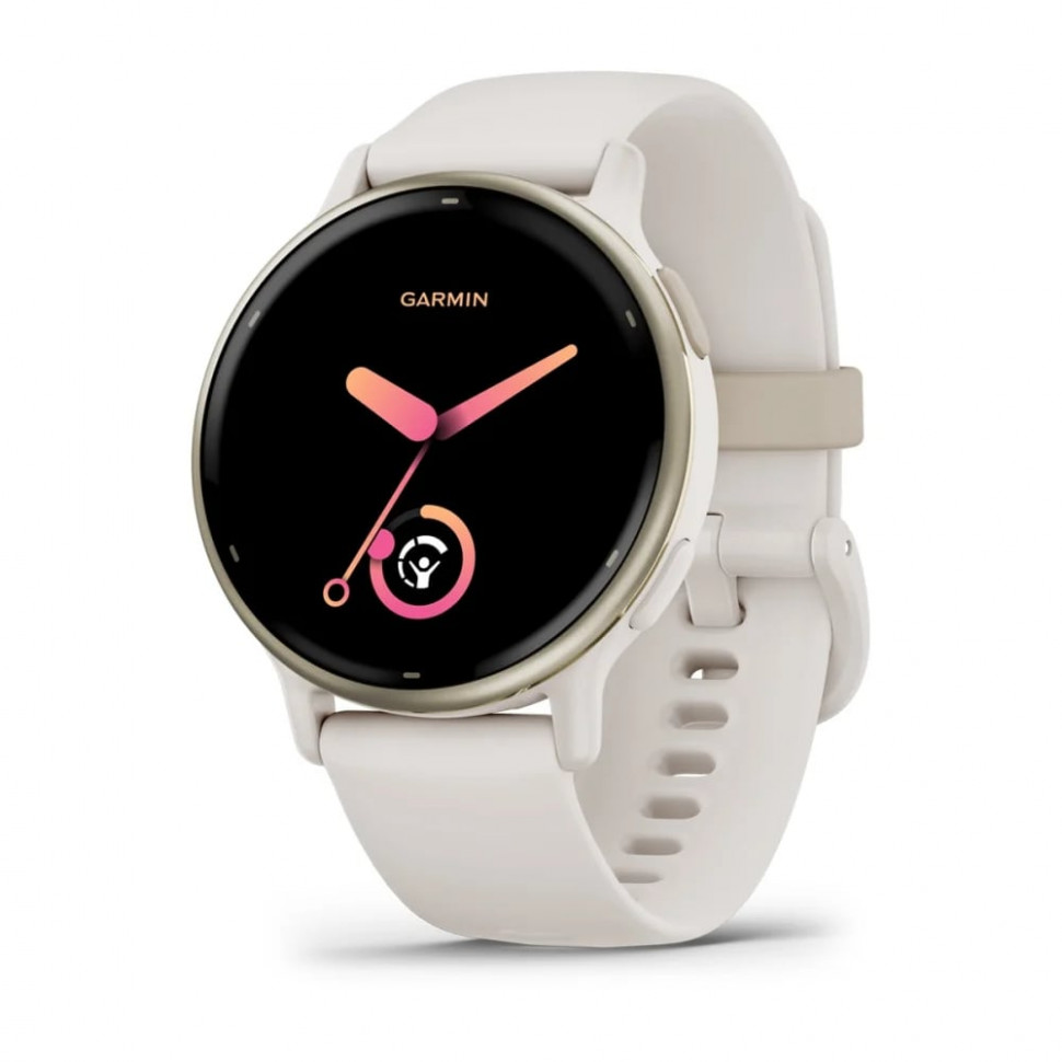 Умные часы Garmin Vivoactive 5 Cream Gold Aluminum Bezel with Ivory Case and Silicone Band (010-02862-11)
