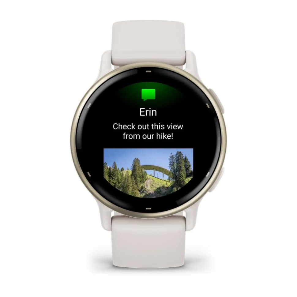 Умные часы Garmin Vivoactive 5 Cream Gold Aluminum Bezel with Ivory Case and Silicone Band (010-02862-11)