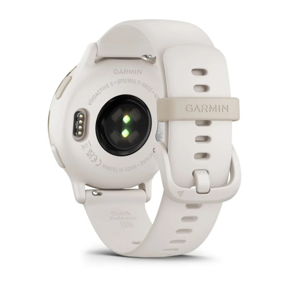 Умные часы Garmin Vivoactive 5 Cream Gold Aluminum Bezel with Ivory Case and Silicone Band (010-02862-11)