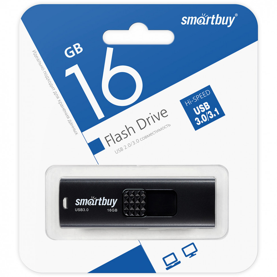 Флеш-накопитель SmartBuy 16GB Fashion Black (SB016GB3FSK)