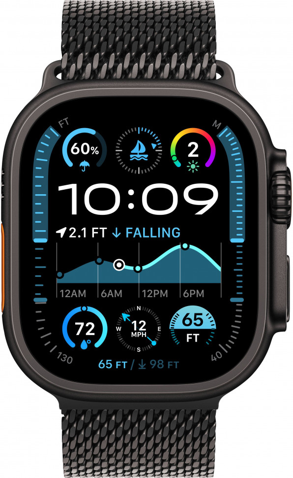 Умные часы Apple Watch Ultra 2 2024 49mm Black Titanium Case with Black Titanium Milanese Loop (M)