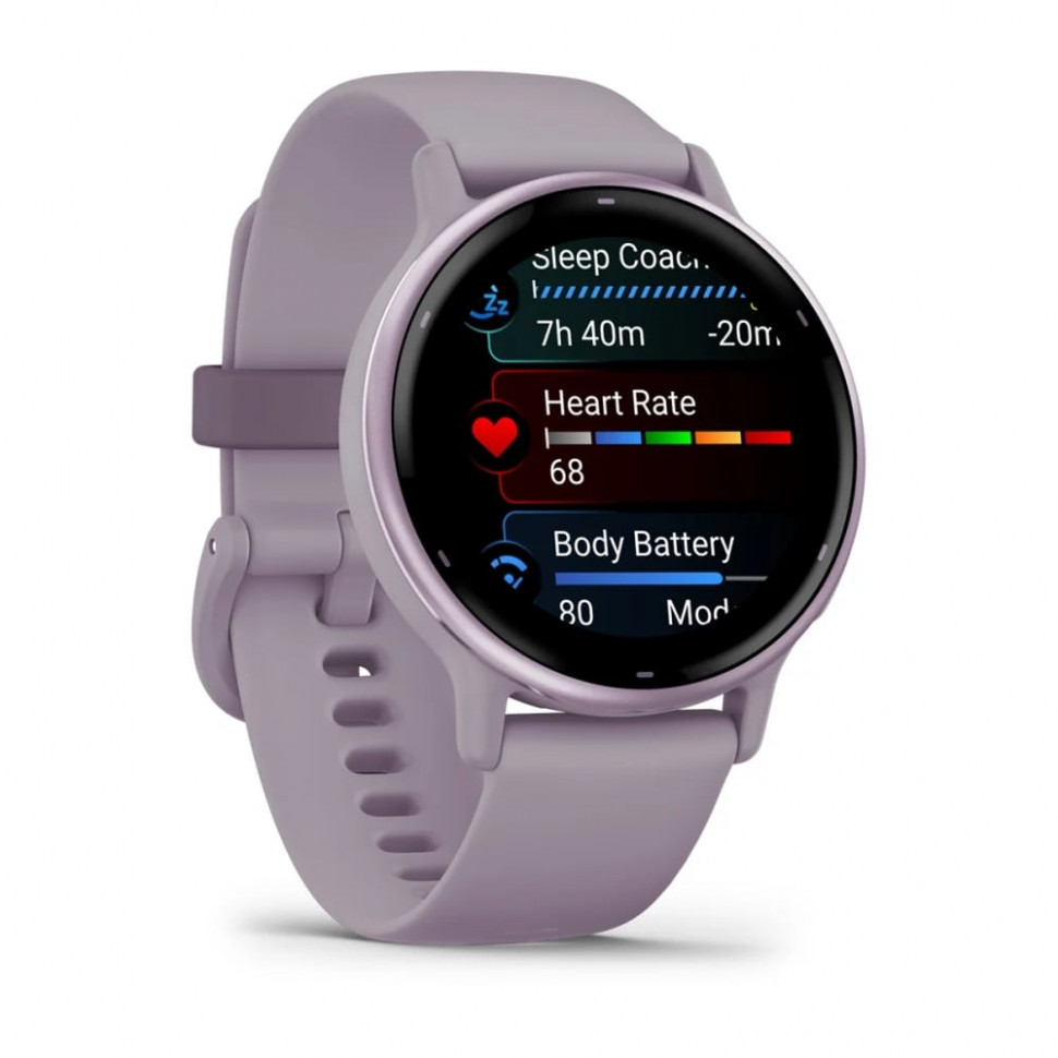 Умные часы Garmin Vivoactive 5 Metallic Orchid Aluminum Bezel with Orchid Case and Silicone Band (010-02862-13)