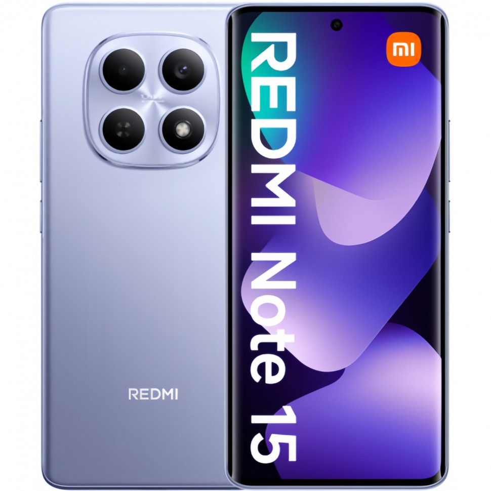 Смартфон Xiaomi Redmi Note 15 4G 8/128GB Фиолетовый (Mist Purple)