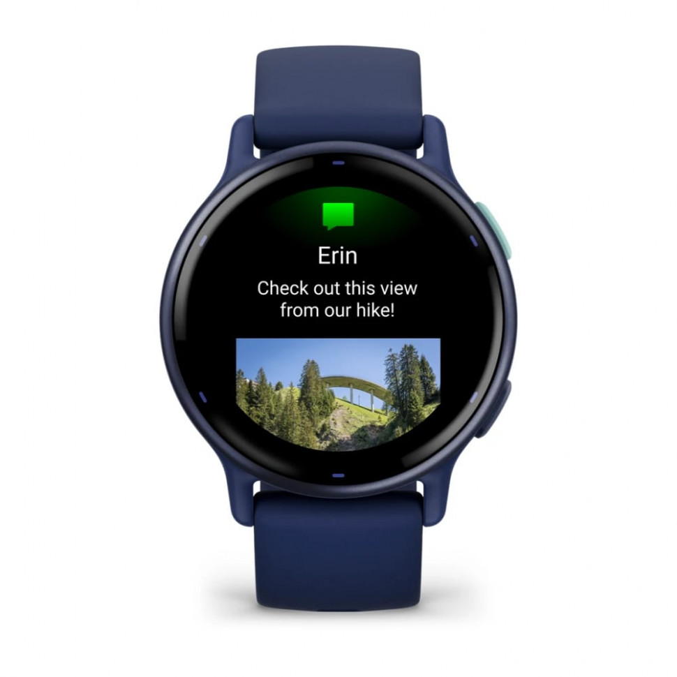 Умные часы Garmin Vivoactive 5 Metallic Navy Aluminum Bezel with Navy Case and Silicone Band (010-02862-12)