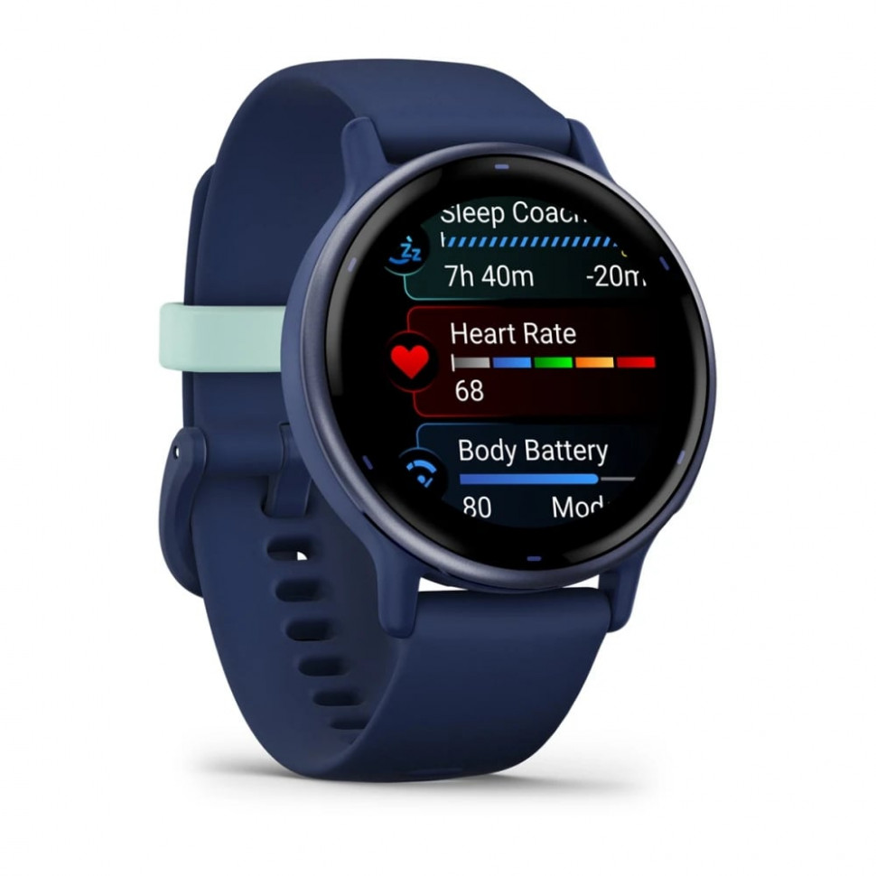 Умные часы Garmin Vivoactive 5 Metallic Navy Aluminum Bezel with Navy Case and Silicone Band (010-02862-12)