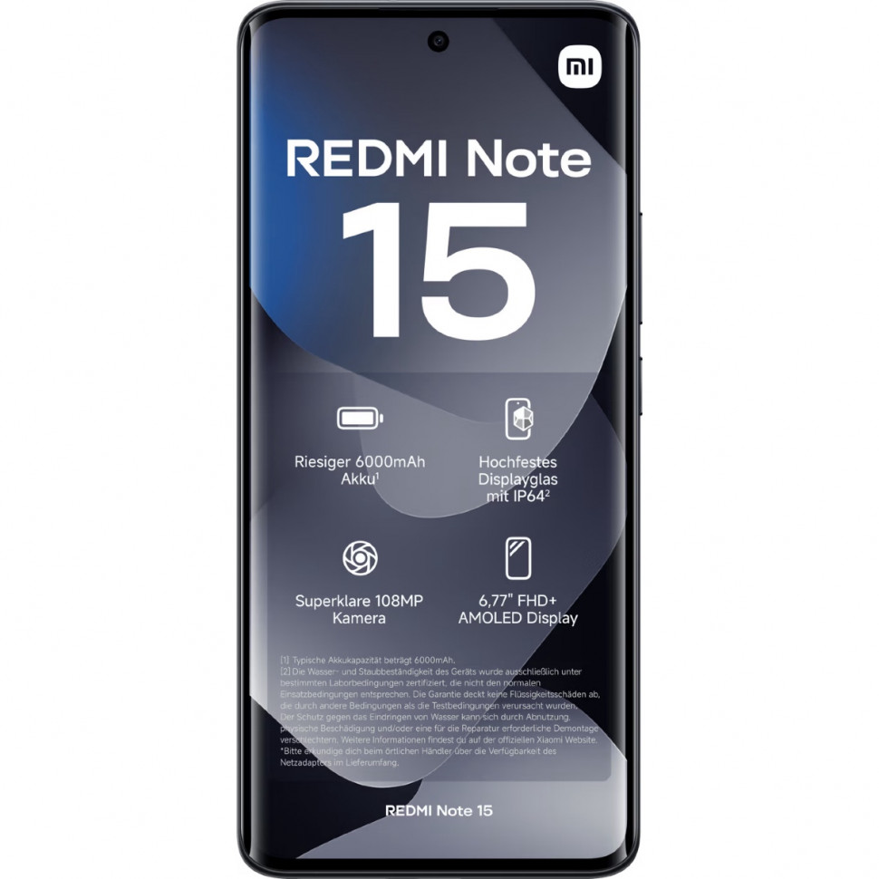 Смартфон Xiaomi Redmi Note 15 4G 8/128GB Черный (Black)