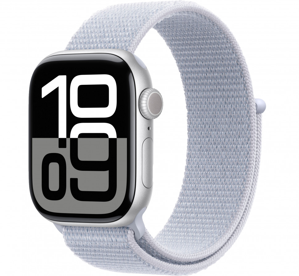 Умные часы Apple Watch Series 10 42mm Silver Aluminum Case with Blue Cloud Sport Loop