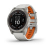 Умные часы Garmin Fenix 7 Pro 47mm SOLAR Sapphire Titanium with Fog Gray/Ember Orange Band (010-02777-21)