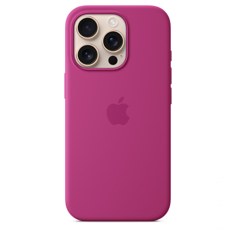 Чехол защитный Apple Silicone Case с MagSafe для iPhone 16 Pro Fuchsia