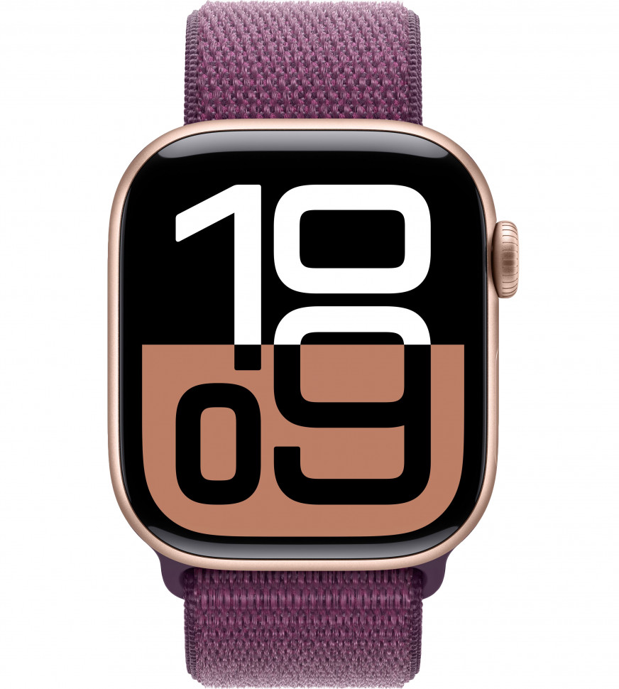 Умные часы Apple Watch Series 10 46mm Rose Gold Aluminum Case with Plum Sport Loop