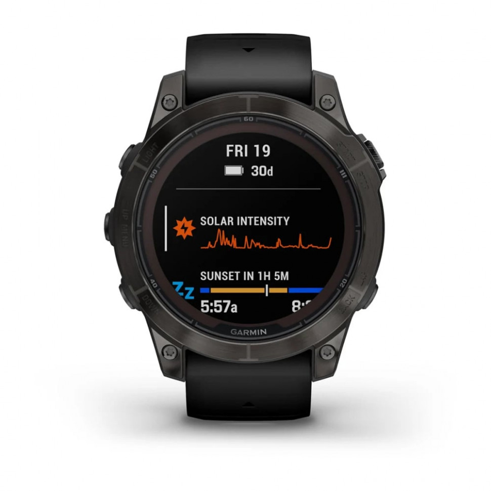 Умные часы Garmin Fenix 7 Pro 47mm SOLAR Sapphire Carbon Gray DLC Titanium with Black Band (010-02777-11)