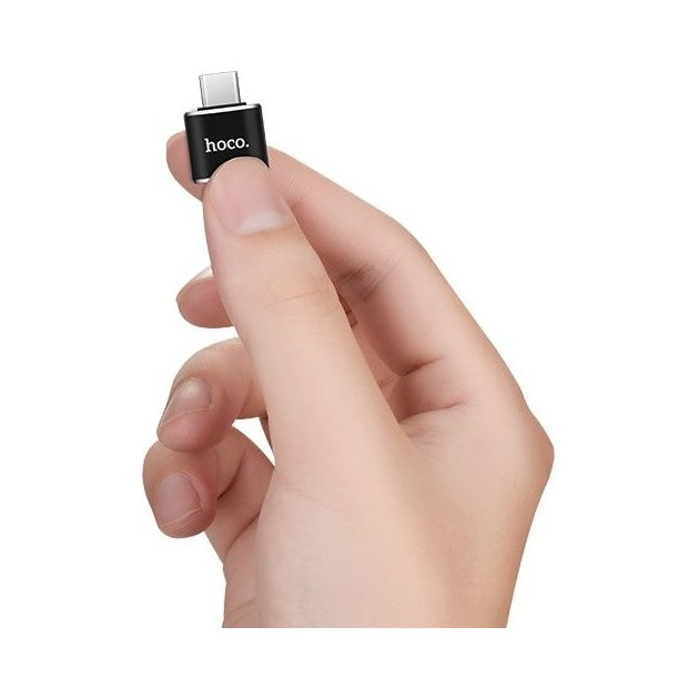 Адаптер переходник HOCO UA5 OTG Type-C на USB Черный