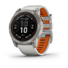 Умные часы Garmin Fenix 7X Pro 51mm SOLAR Sapphire Titanium with Fog Gray/Ember Orange Band (010-02778-15)