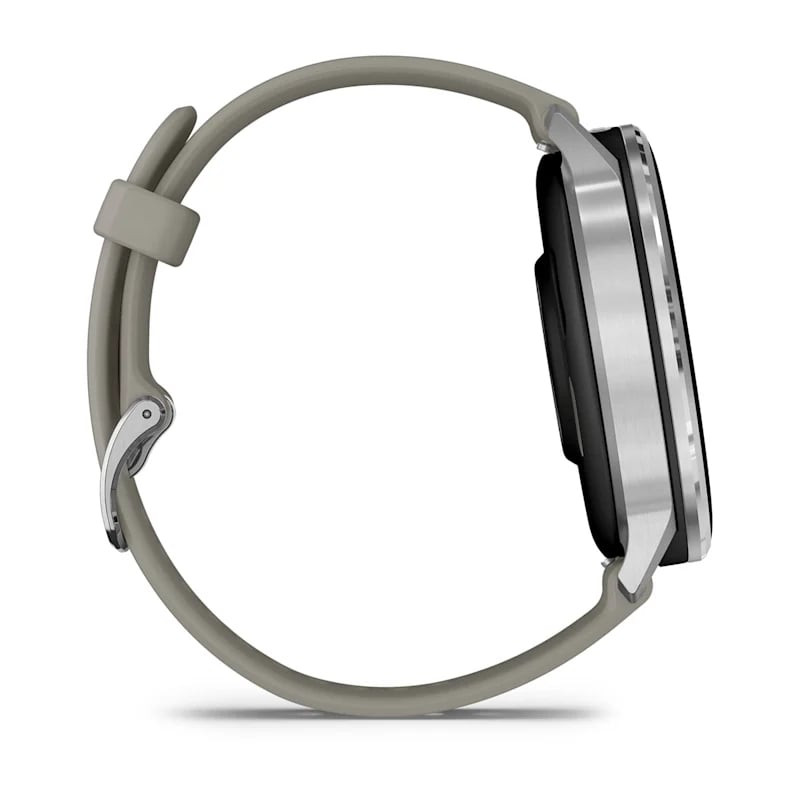 Умные часы Garmin Venu 4 45mm Silver with Silver Gray Silicone Band (010-03014-01)