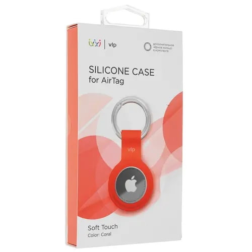 Брелок-подвеска VLP Silicone Case для AirTag Коралловый