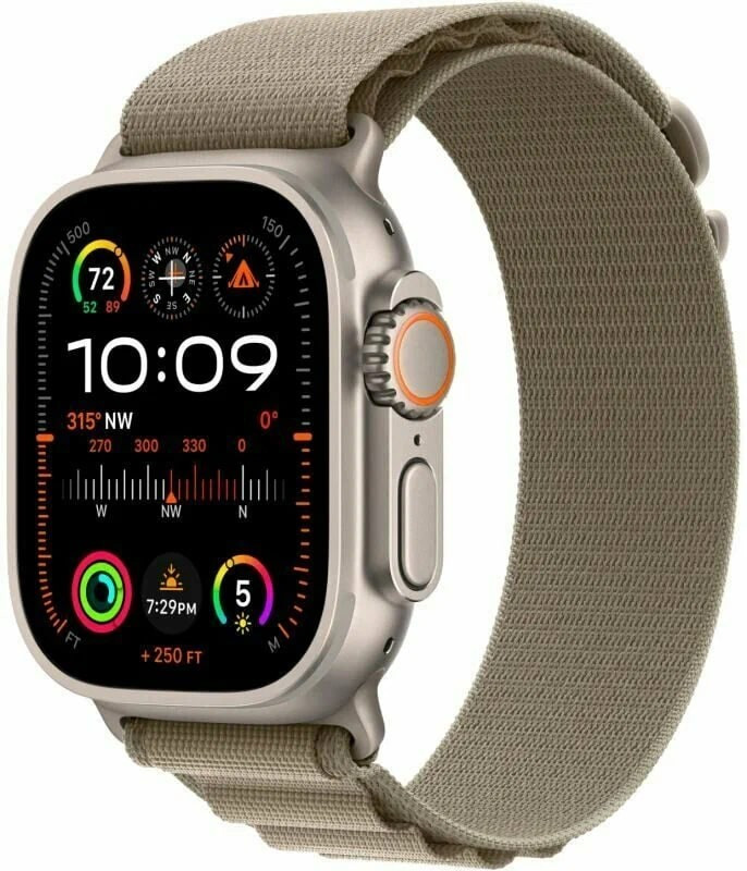 Умные часы Apple Watch Ultra 2 49mm Titanium Case with Olive Alpine Loop (M)