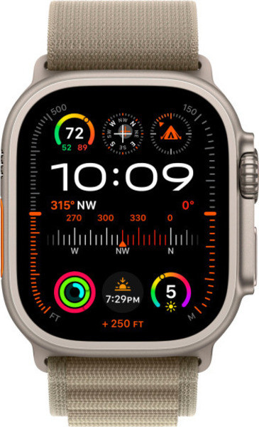 Умные часы Apple Watch Ultra 2 49mm Titanium Case with Olive Alpine Loop (M)