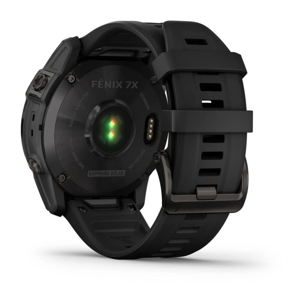 Умные часы Garmin Fenix 7X 51mm SOLAR Sapphire Carbon Gray DLC Titanium with Black Band (010-02541-11)
