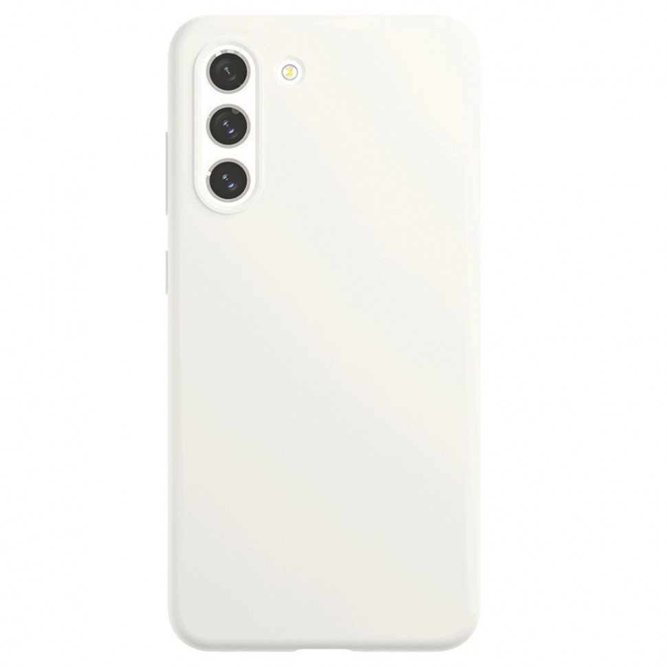 Чехол защитный VLP Liquid Silicone Case Soft Touch для Samsung Galaxy S21 FE Белый