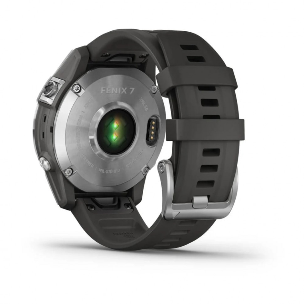 Умные часы Garmin Fenix 7 47mm Standard Edition Silver with Graphite Band (010-02540-01)