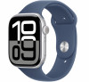 Умные часы Apple Watch Series 10 46mm Silver Aluminum Case with Denim Sport Band (M/L)