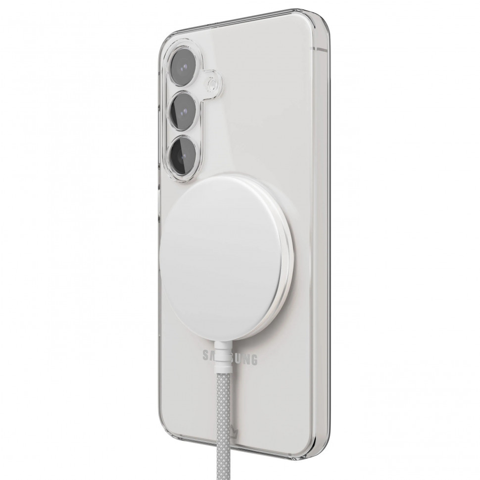 Чехол защитный VLP Flex Puro Case с MagSafe для Samsung S25 Прозрачный