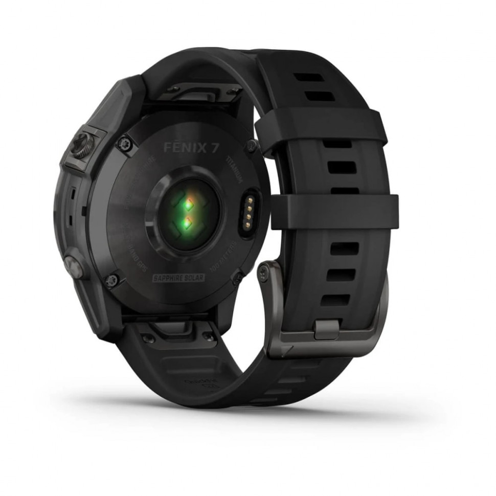 Умные часы Garmin Fenix 7 47mm SOLAR Sapphire Carbon Grey DLC Titanium with Black Band (010-02540-21)