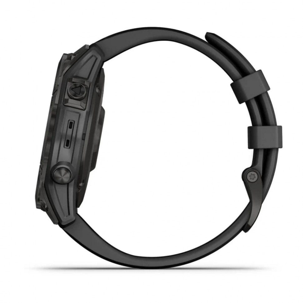 Умные часы Garmin Fenix 7 47mm SOLAR Sapphire Carbon Grey DLC Titanium with Black Band (010-02540-21)