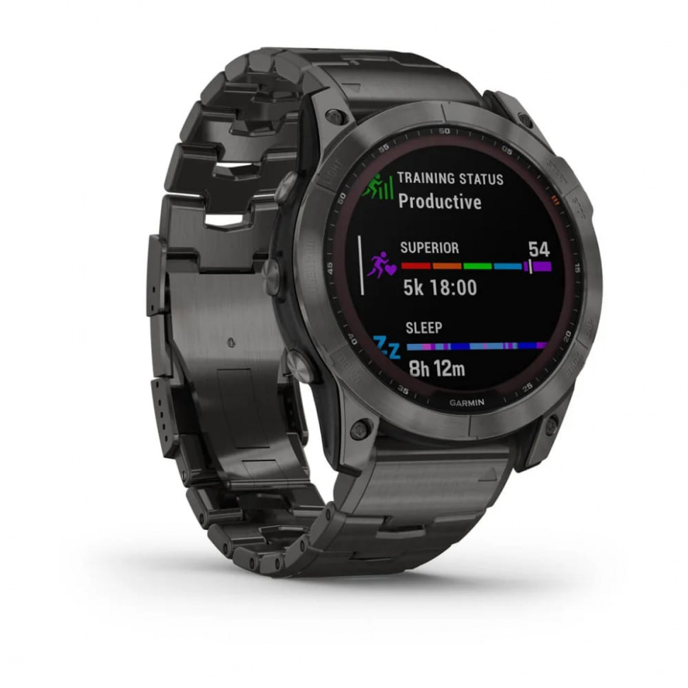 Умные часы Garmin Fenix 7X 51mm SOLAR Sapphire Carbon Grey DLC Titanium with Carbon Grey DLC Vented Titanium Band (010-02541-27)