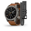 Умные часы Garmin Fenix 7 Pro 47mm SOLAR Sapphire Titanium with Chestnut Leather Band (010-02777-30)