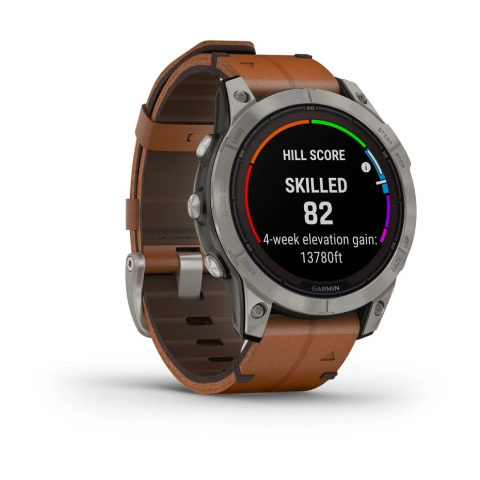 Умные часы Garmin Fenix 7 Pro 47mm SOLAR Sapphire Titanium with Chestnut Leather Band (010-02777-30)