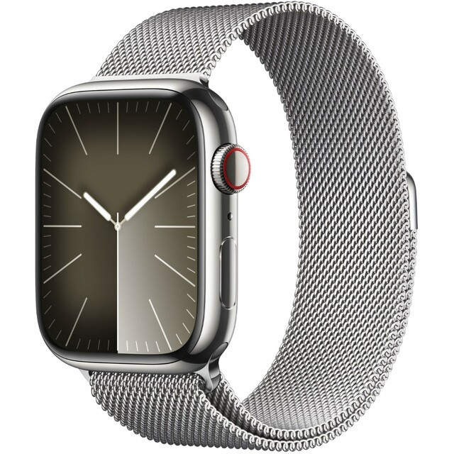 Умные часы Apple Watch Series 9 45mm Silver Stainless Steel Case with Silver Milanese Loop