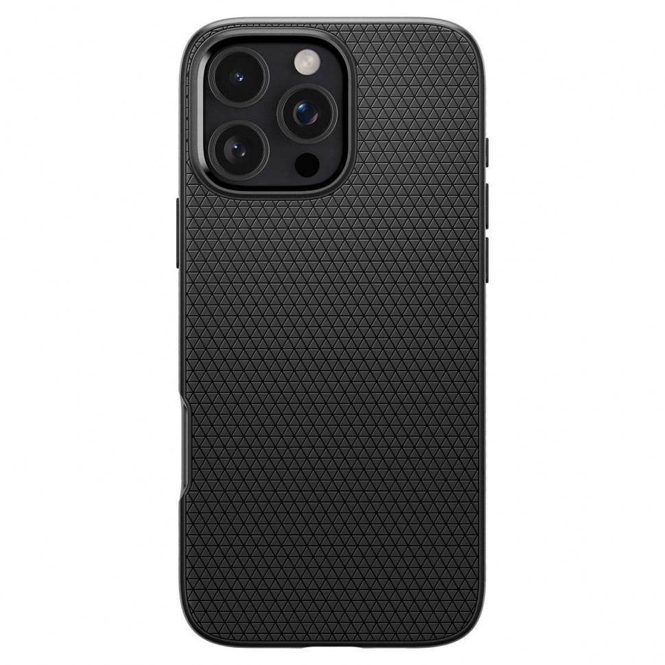 Чехол защитный Spigen Liquid Air для iPhone 16 Pro Max Черный (Black)