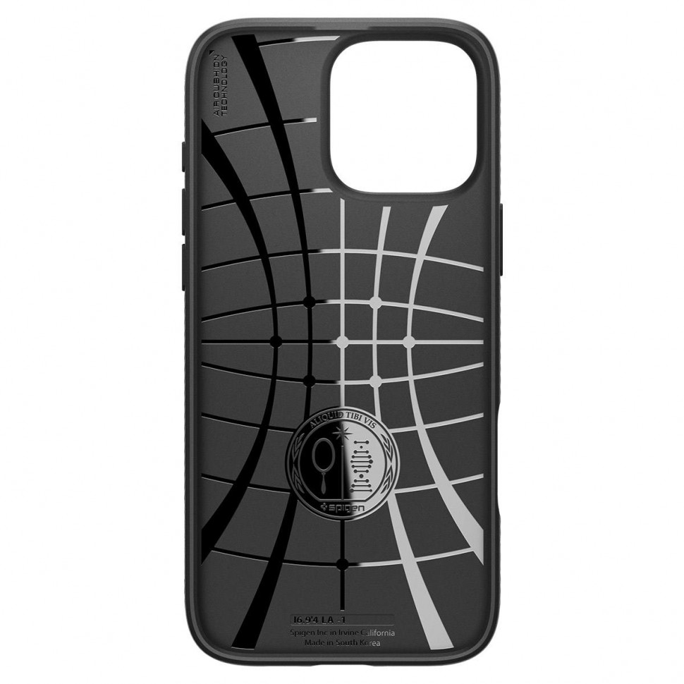 Чехол защитный Spigen Liquid Air для iPhone 16 Pro Max Черный (Black)