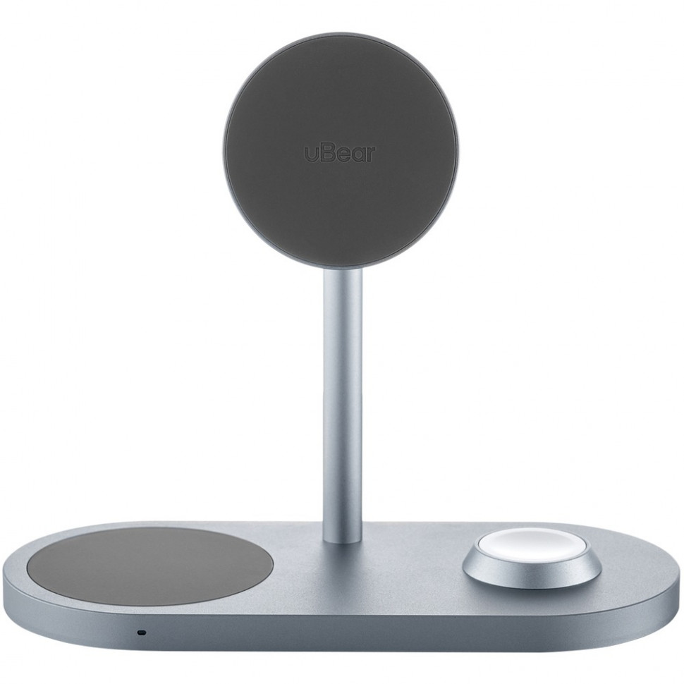 Беспроводное зарядное устройство uBear Stage Pro 3 в 1 MagSafe Серый