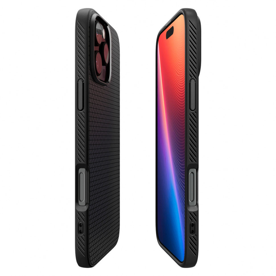  Чехол защитный Spigen Liquid Air для iPhone 16 Pro Черный (Black)