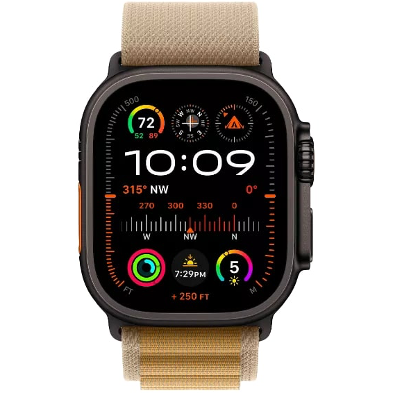 Умные часы Apple Watch Ultra 2 2024 49mm Black Titanium Case with Tan Alpine Loop (S)