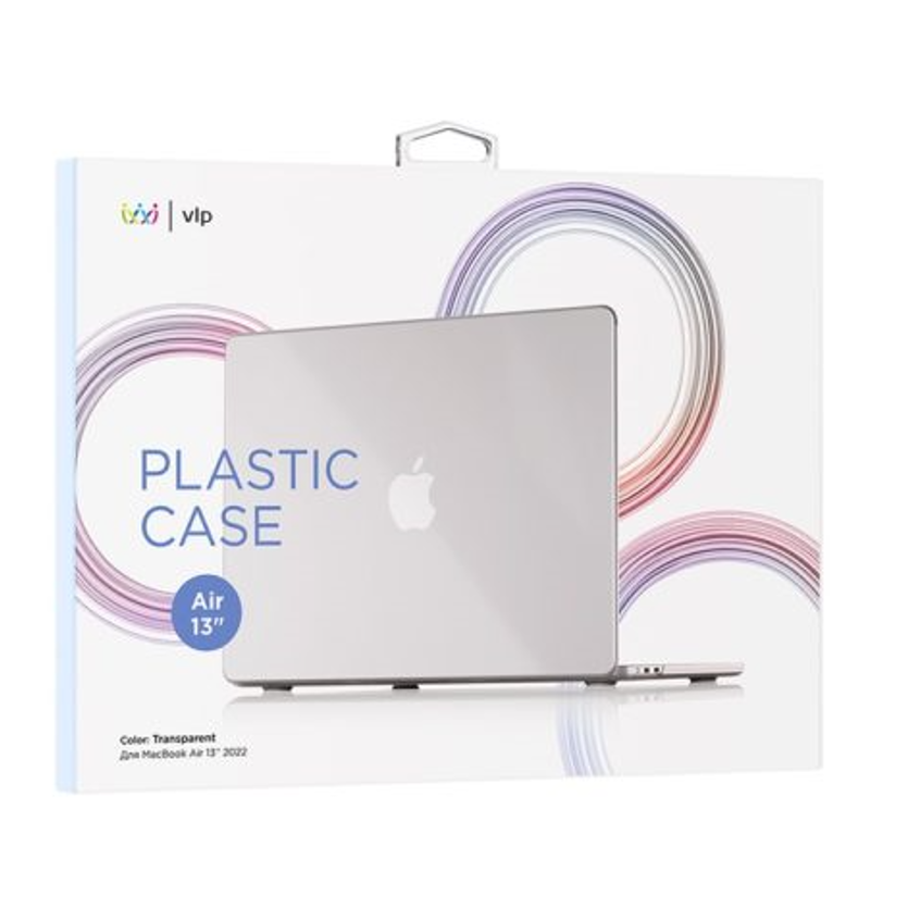 Чехол защитный VLP Plastic Case для MacBook Air 13 (M2/M3/M4) Прозрачный